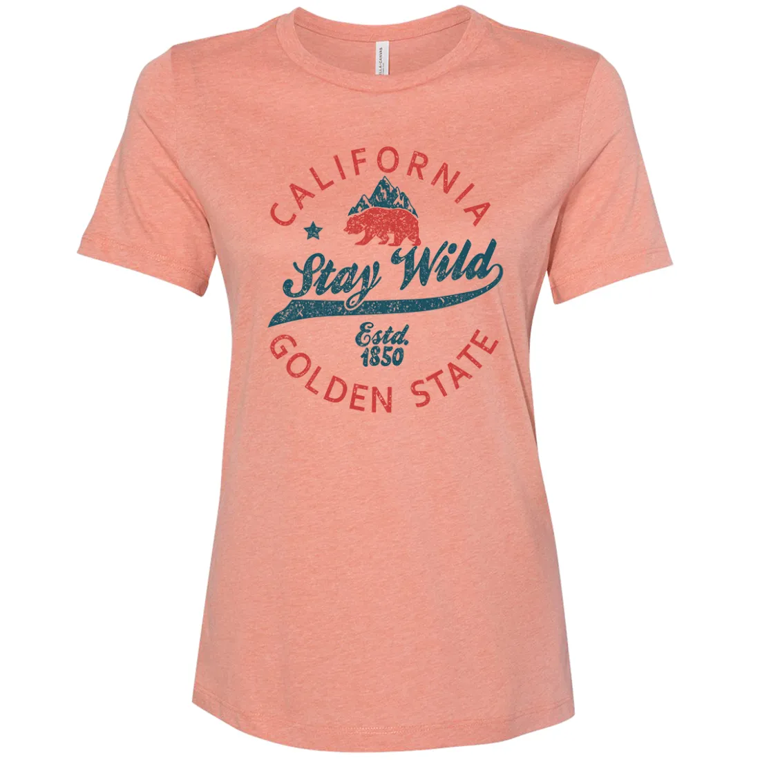California Stay Wild Women's Relaxed Jersey Tee