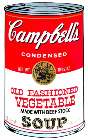 Campbell's Soup II, 1969,  OLD FASHIONED VEGETABLE Soup,  by Andy Warhol