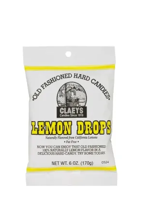 CANDY CLAEYS LEMON DROP CANDY 6 oz