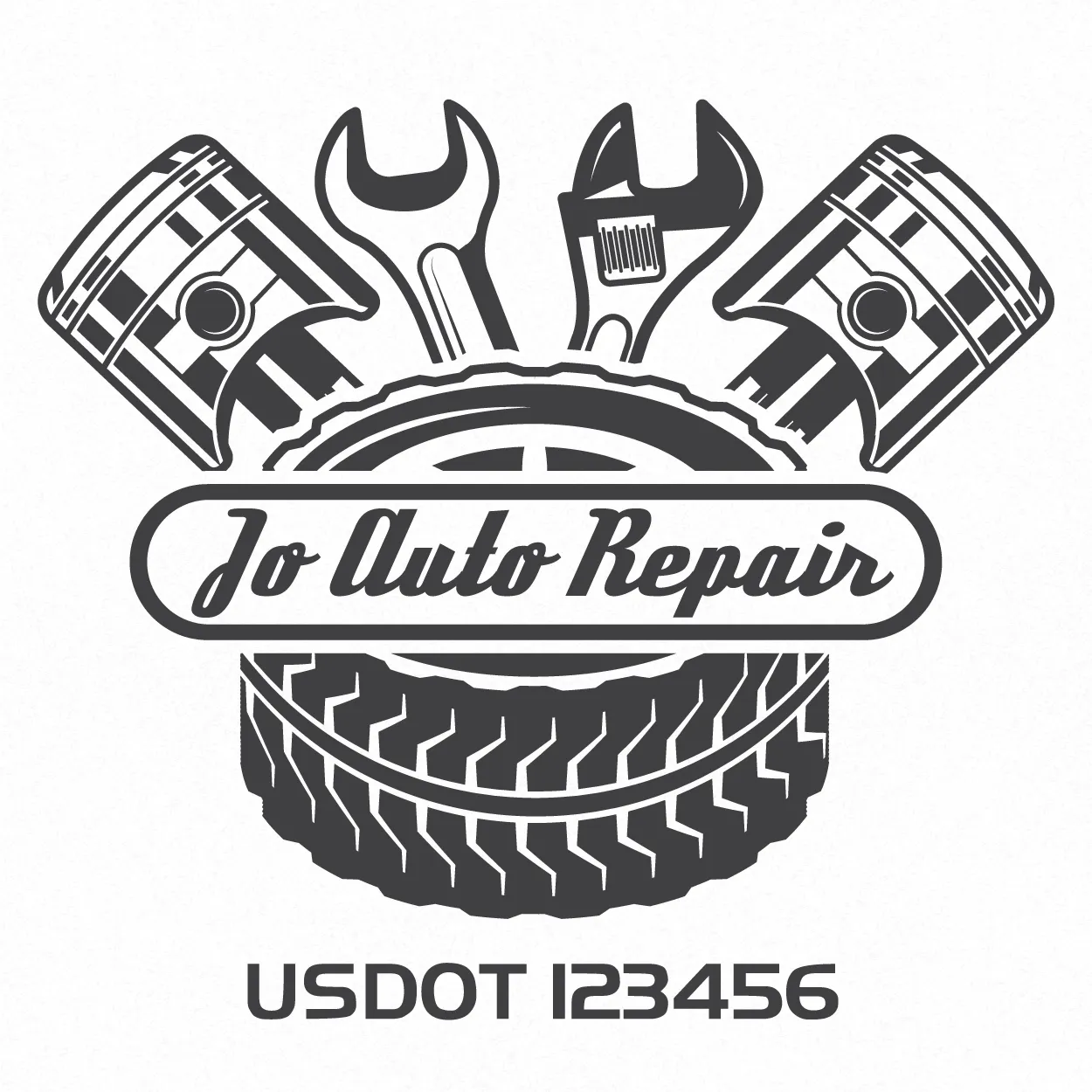 Car Service, Auto Repair, Mechanic Company Name Truck Decal, 2 Pack