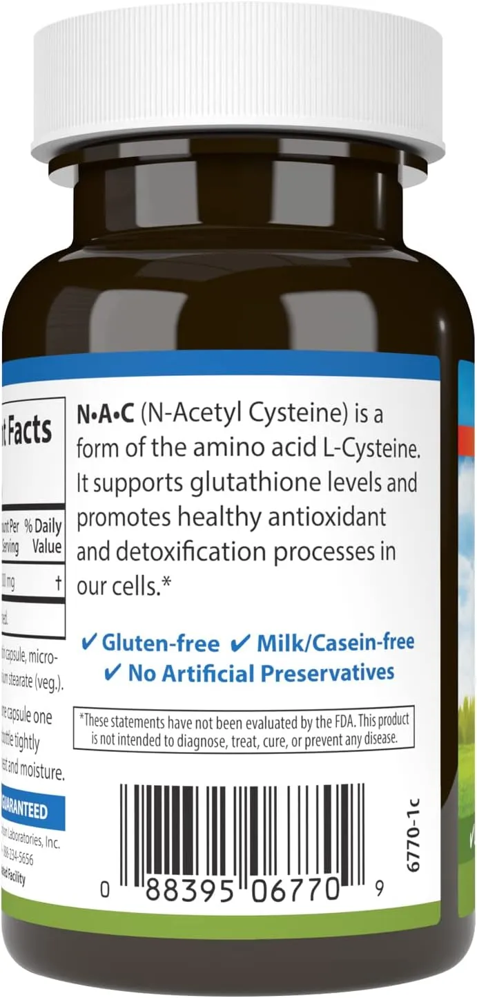 Carlson Labs NAC N-Acetyl Cysteine, 500mg, 60 Capsules