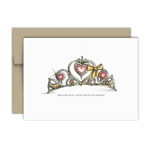 Carte de souhaits - Naissance - Bienvenue à votre petite princesse