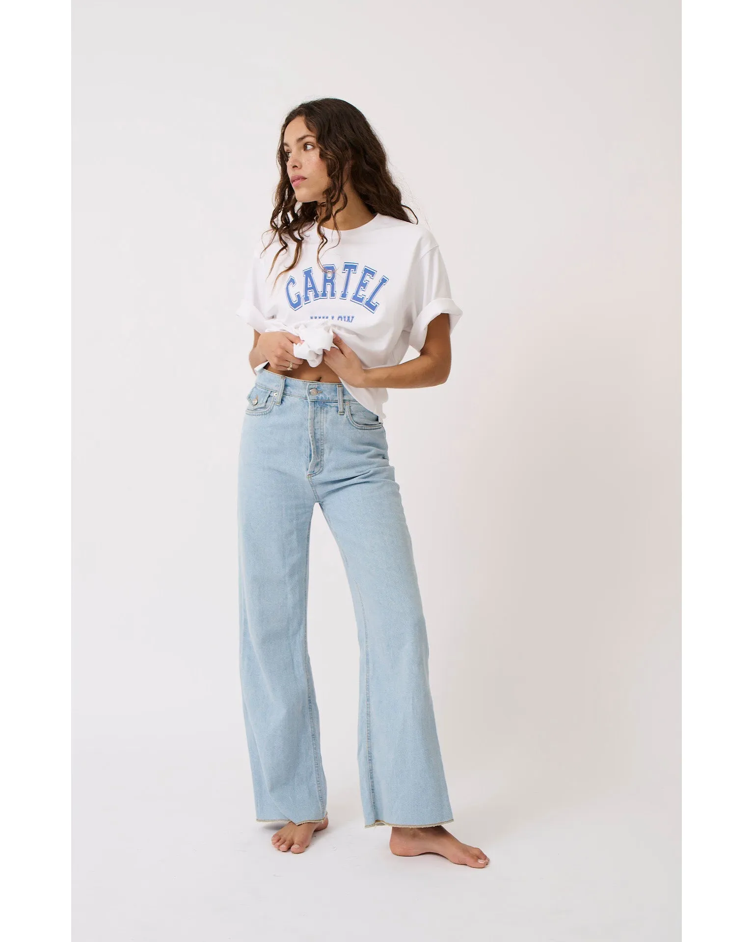 Cartel & Willow Sadie Tee - White Azure