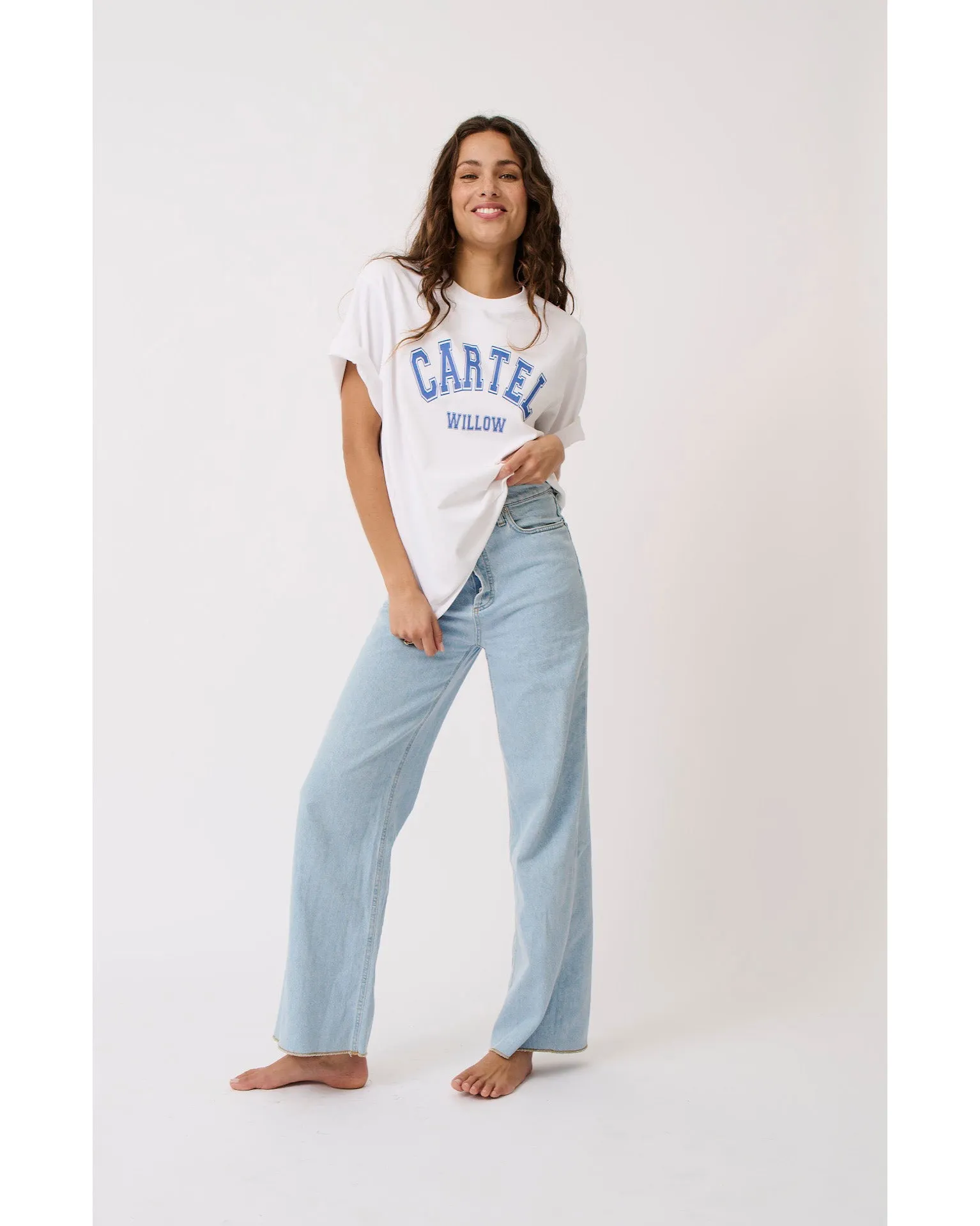 Cartel & Willow Sadie Tee - White Azure