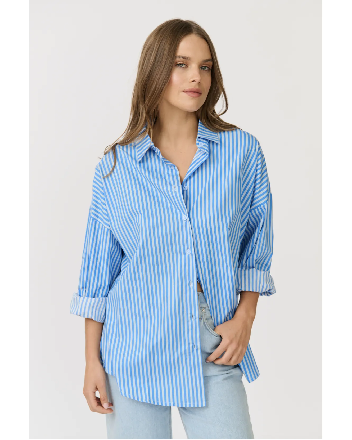 Cartel & Willow Tammy Shirt - Ocean Stripe