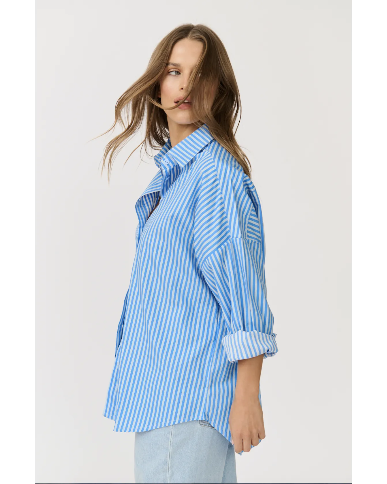 Cartel & Willow Tammy Shirt - Ocean Stripe