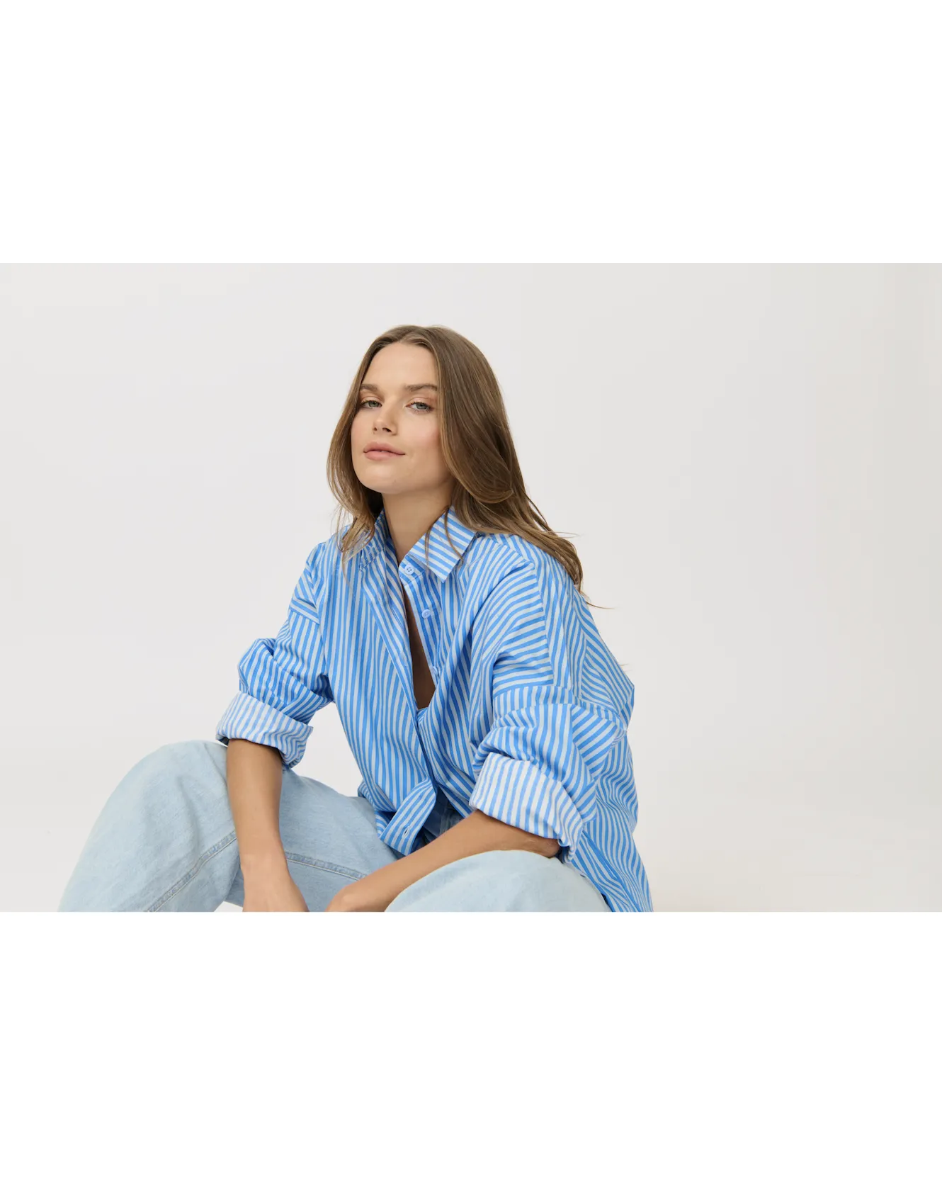 Cartel & Willow Tammy Shirt - Ocean Stripe