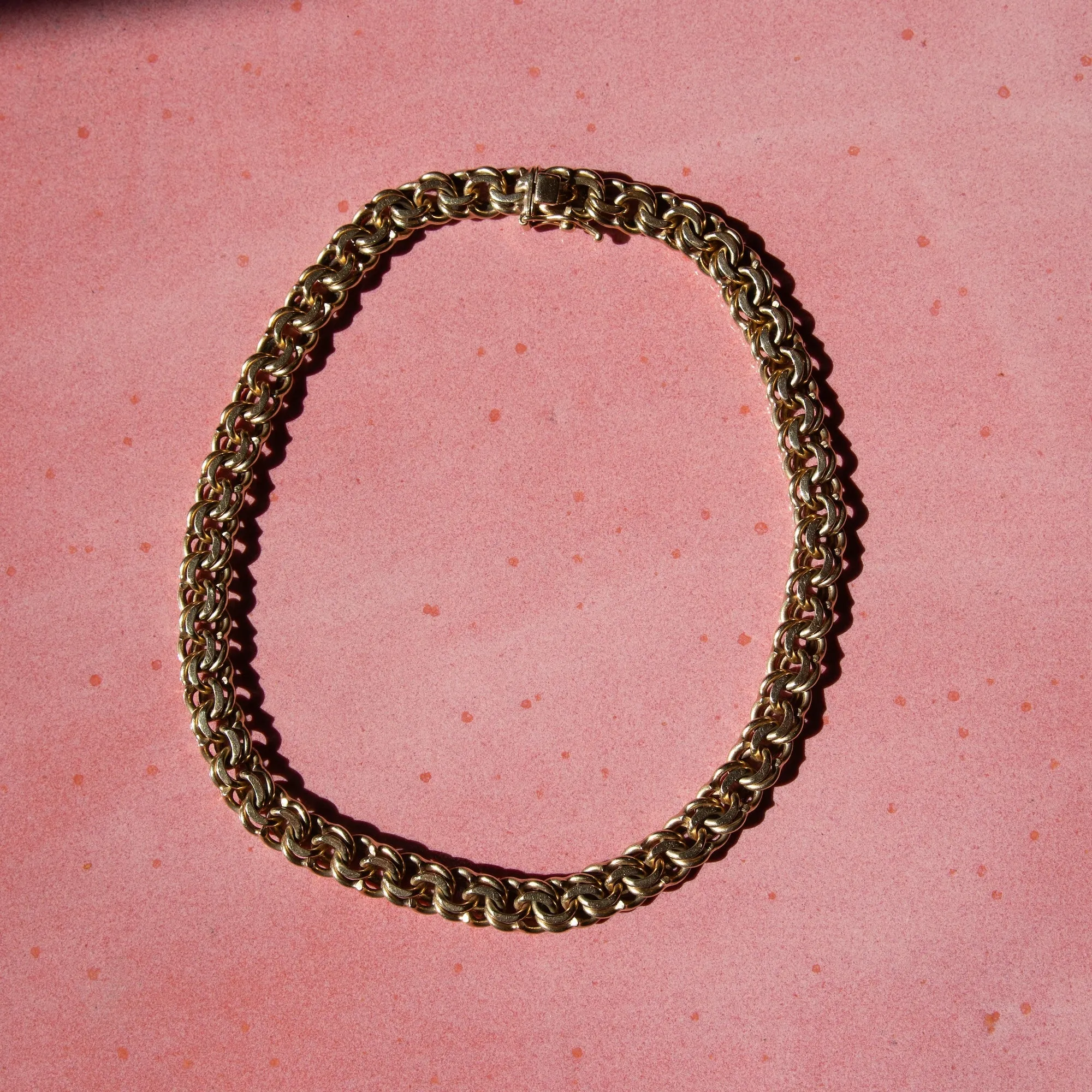 CARTIER 14k Gold Woven Flat Link Chain