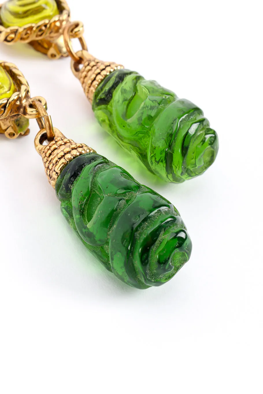 Carved Resin Drop Earrings