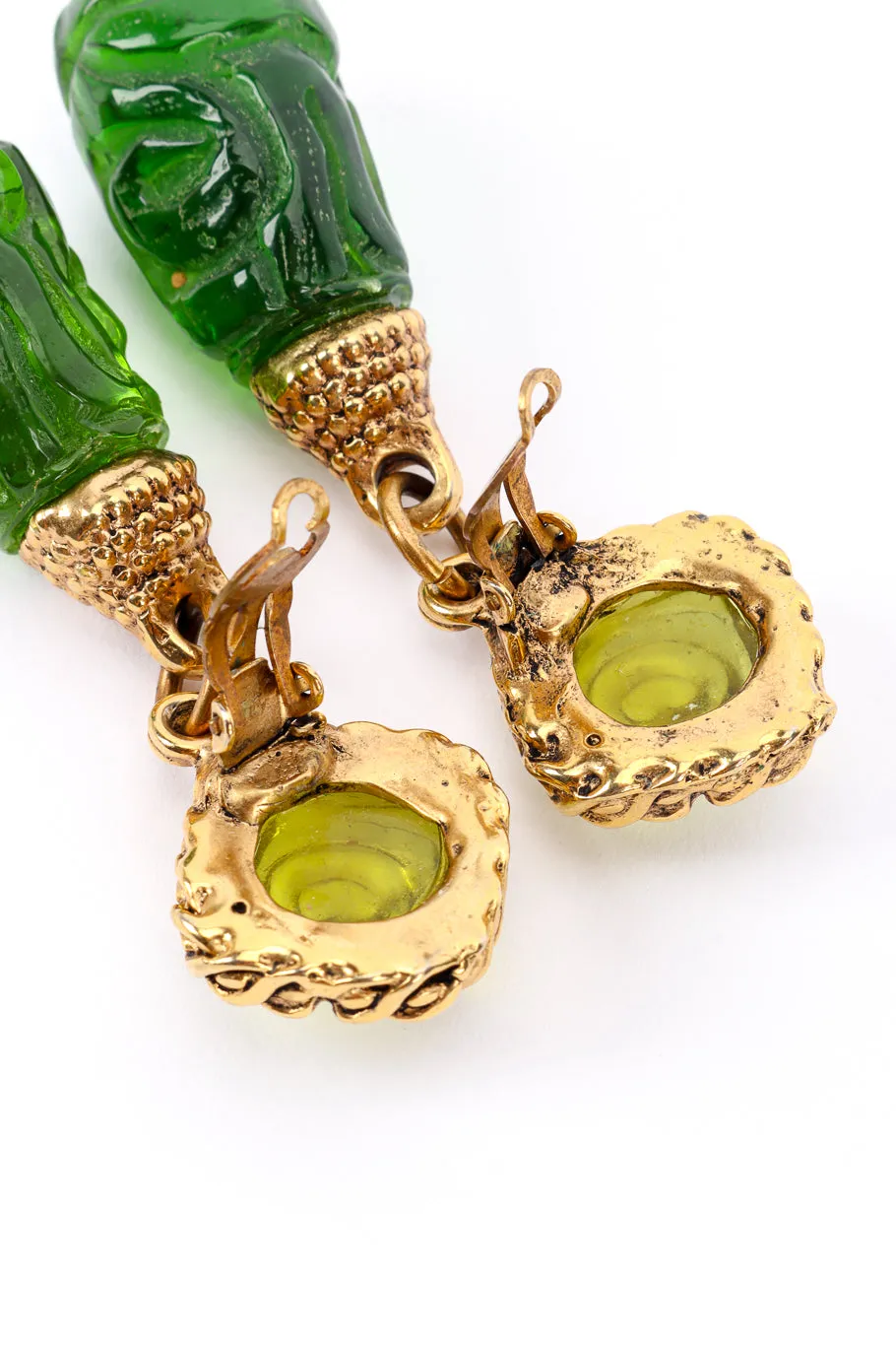 Carved Resin Drop Earrings