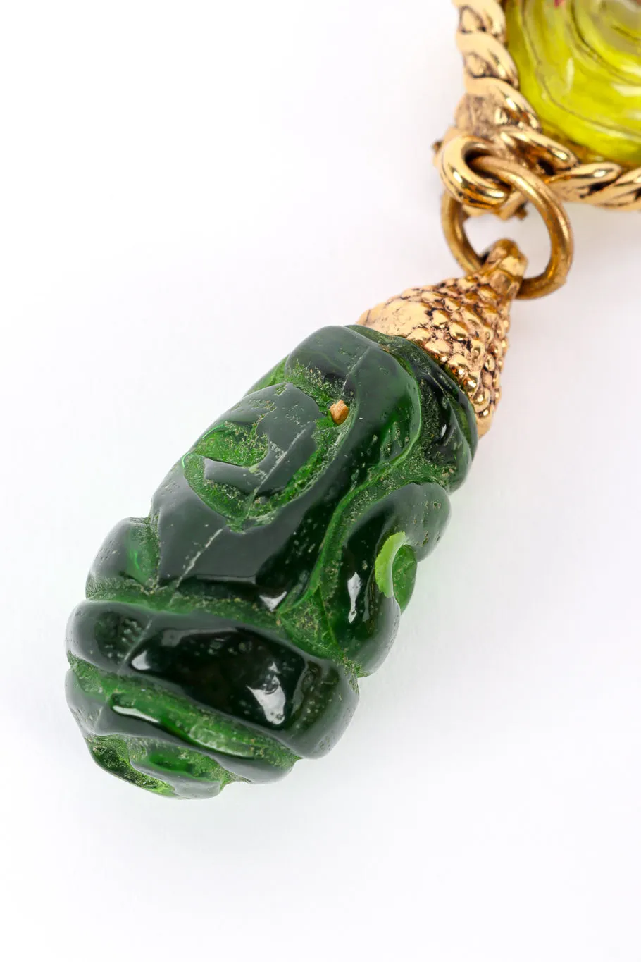 Carved Resin Drop Earrings