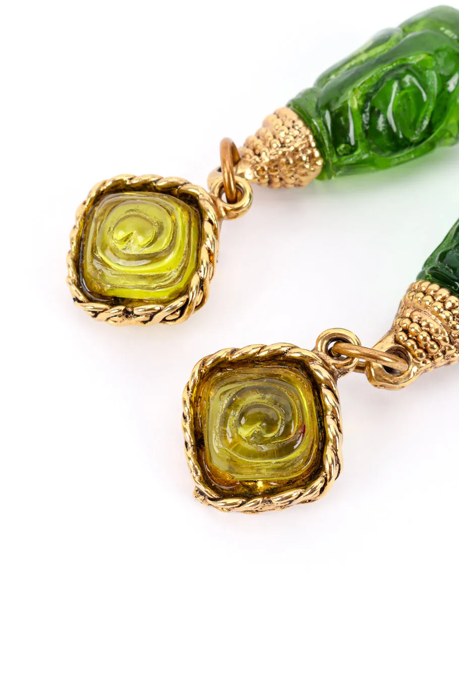 Carved Resin Drop Earrings