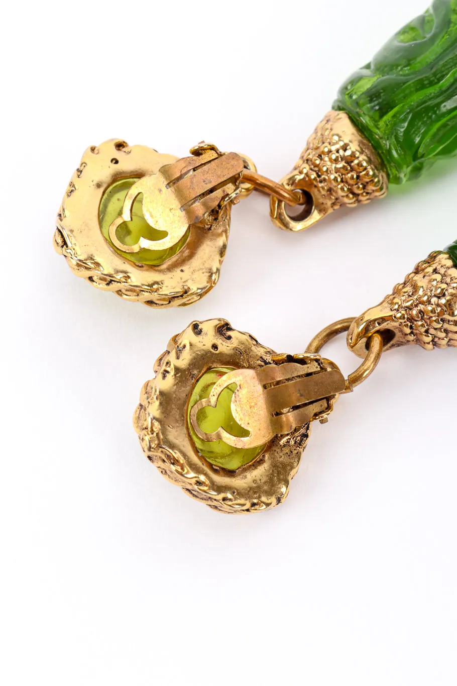 Carved Resin Drop Earrings