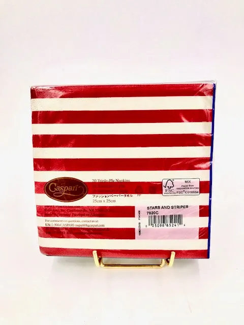 Caspari Stars and Stripes Cocktail Napkins