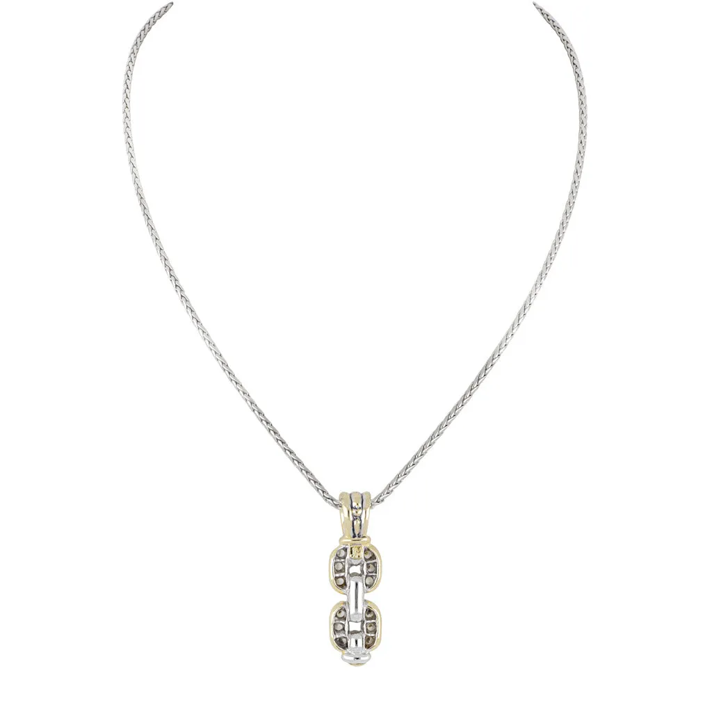 Celebration Petite Pavé Double Link Pendant Necklace