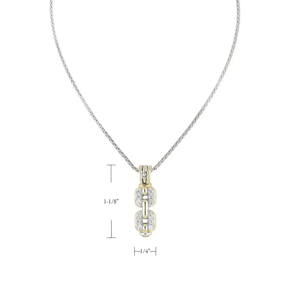 Celebration Petite Pavé - Double Link Pendant Necklace