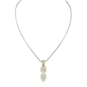 Celebration Petite Pavé - Double Link Pendant Necklace