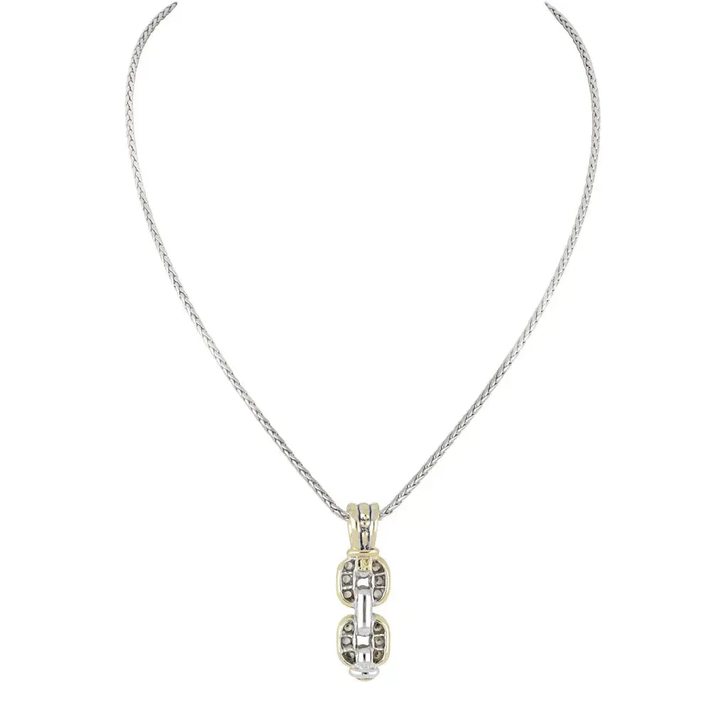 Celebration Petite Pavé - Double Link Pendant Necklace