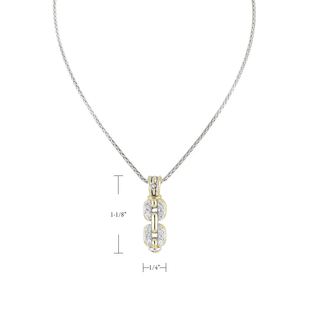 Celebration Petite Pavé Double Link Pendant Necklace