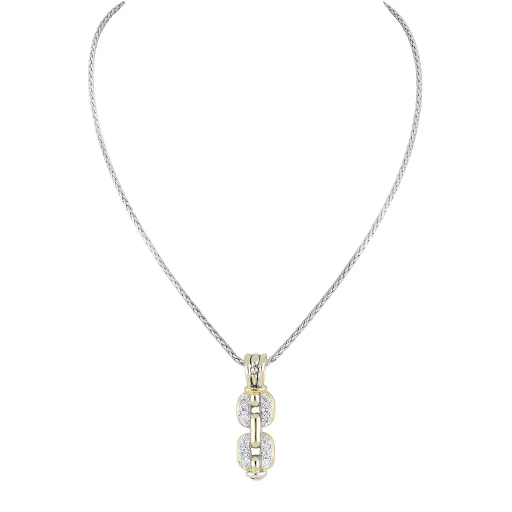 Celebration Petite Pavé - Double Link Pendant Necklace