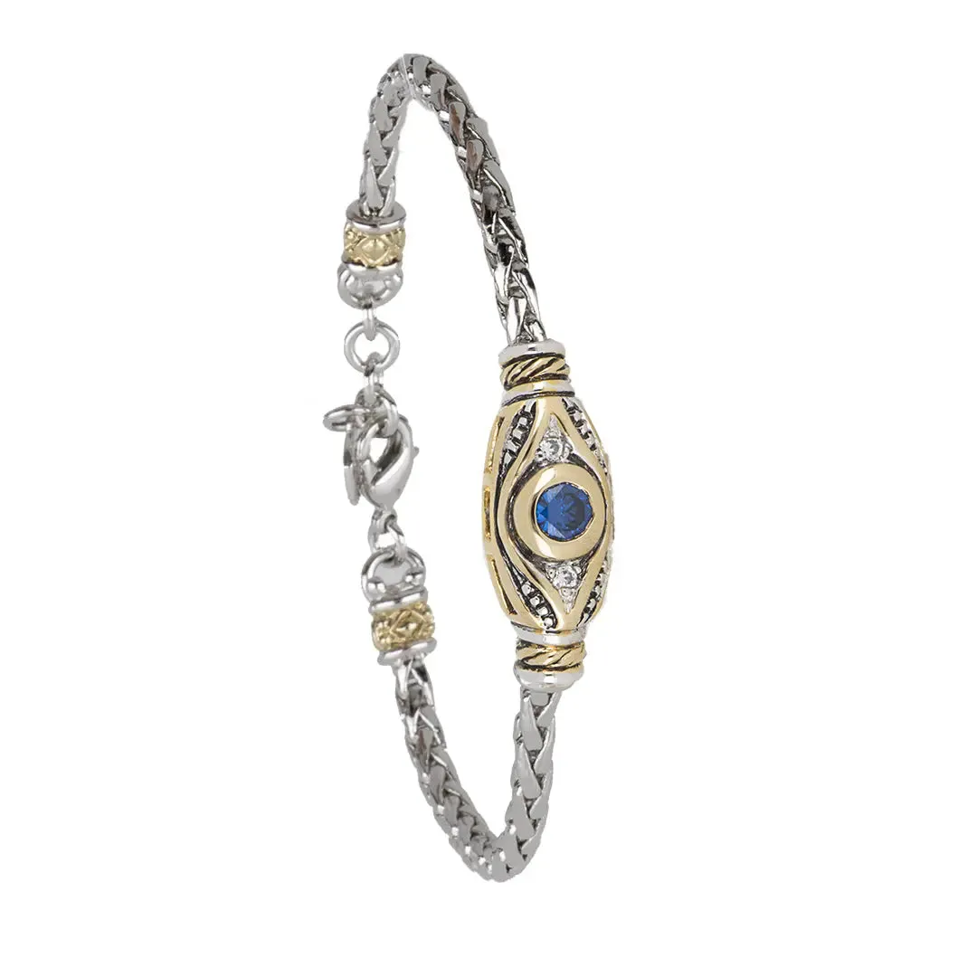 Celebration Petite Pavé - Evil Eye Blue Single Strand Bracelet