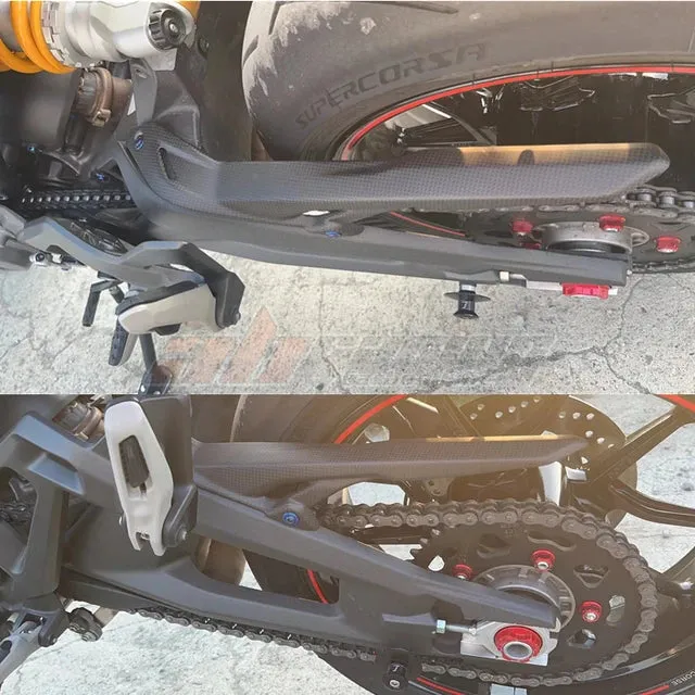 Chain Guard Protection Trim Fairing Cowling For Monster 937 950 Stealth 2021 2023 Full Carbon Fiber 100%