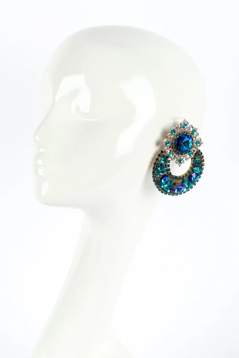 Chandbali Hoop Drop Earrings
