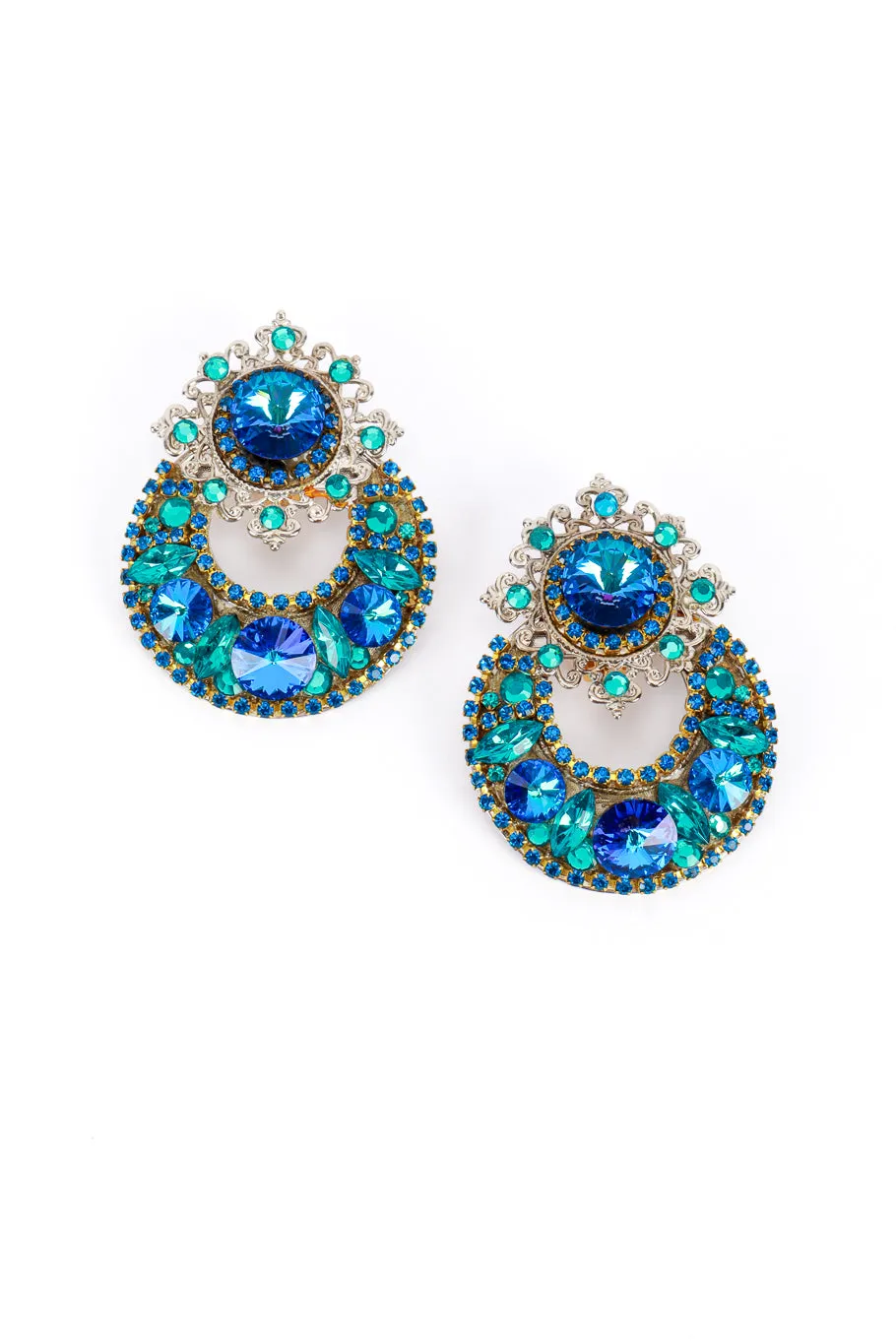 Chandbali Hoop Drop Earrings