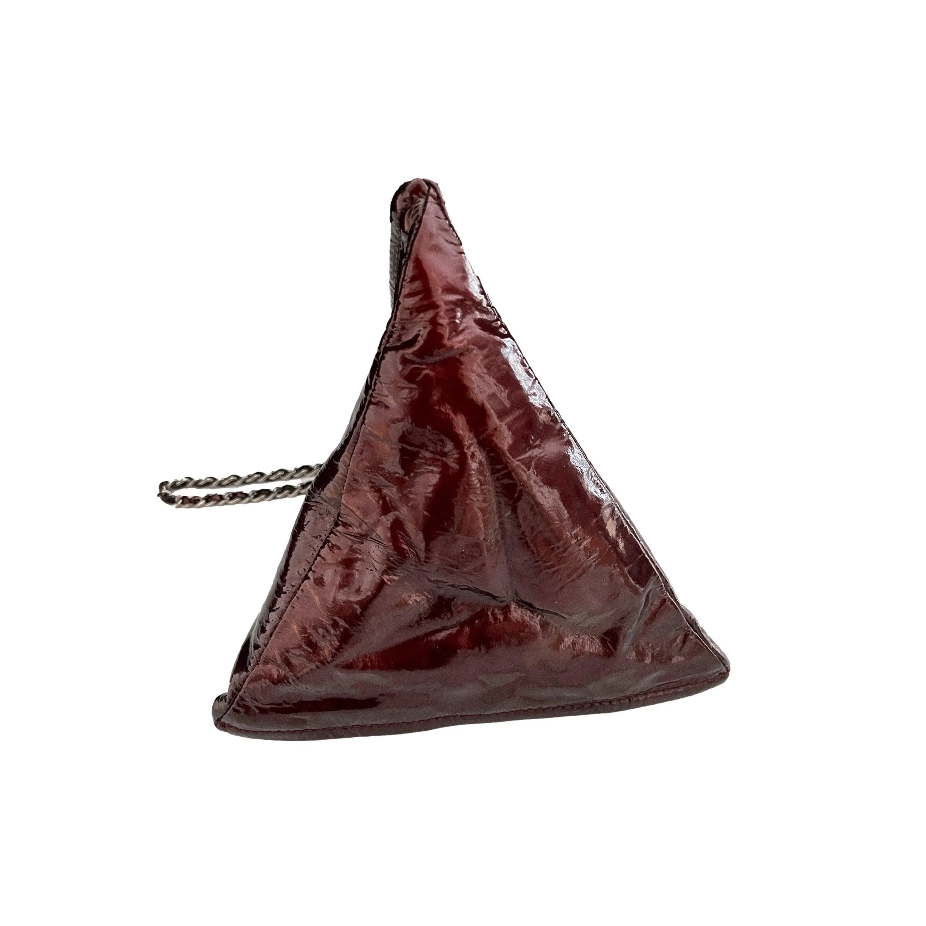 Chanel Deep Red Pyramid Chain Bag