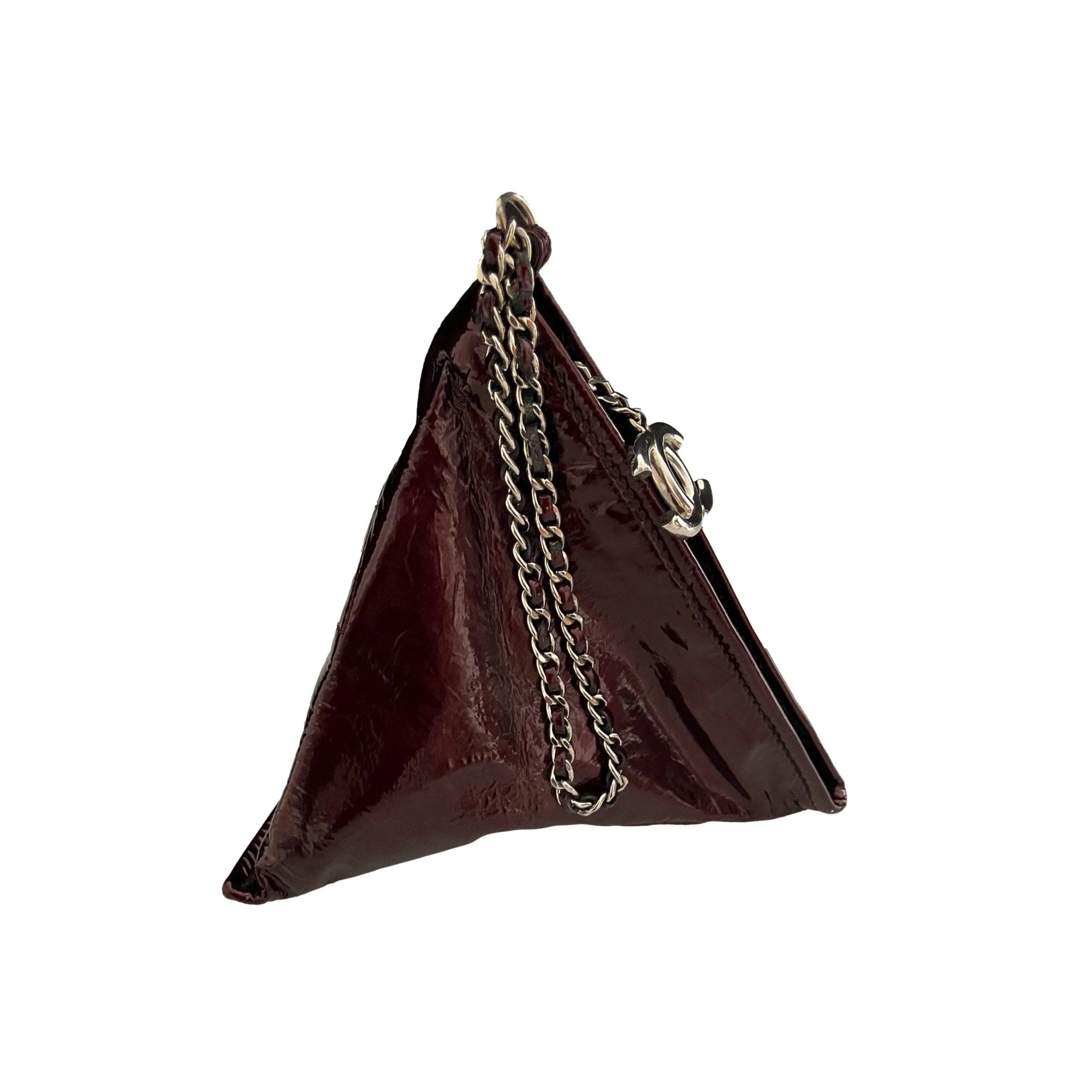 Chanel Deep Red Pyramid Chain Bag