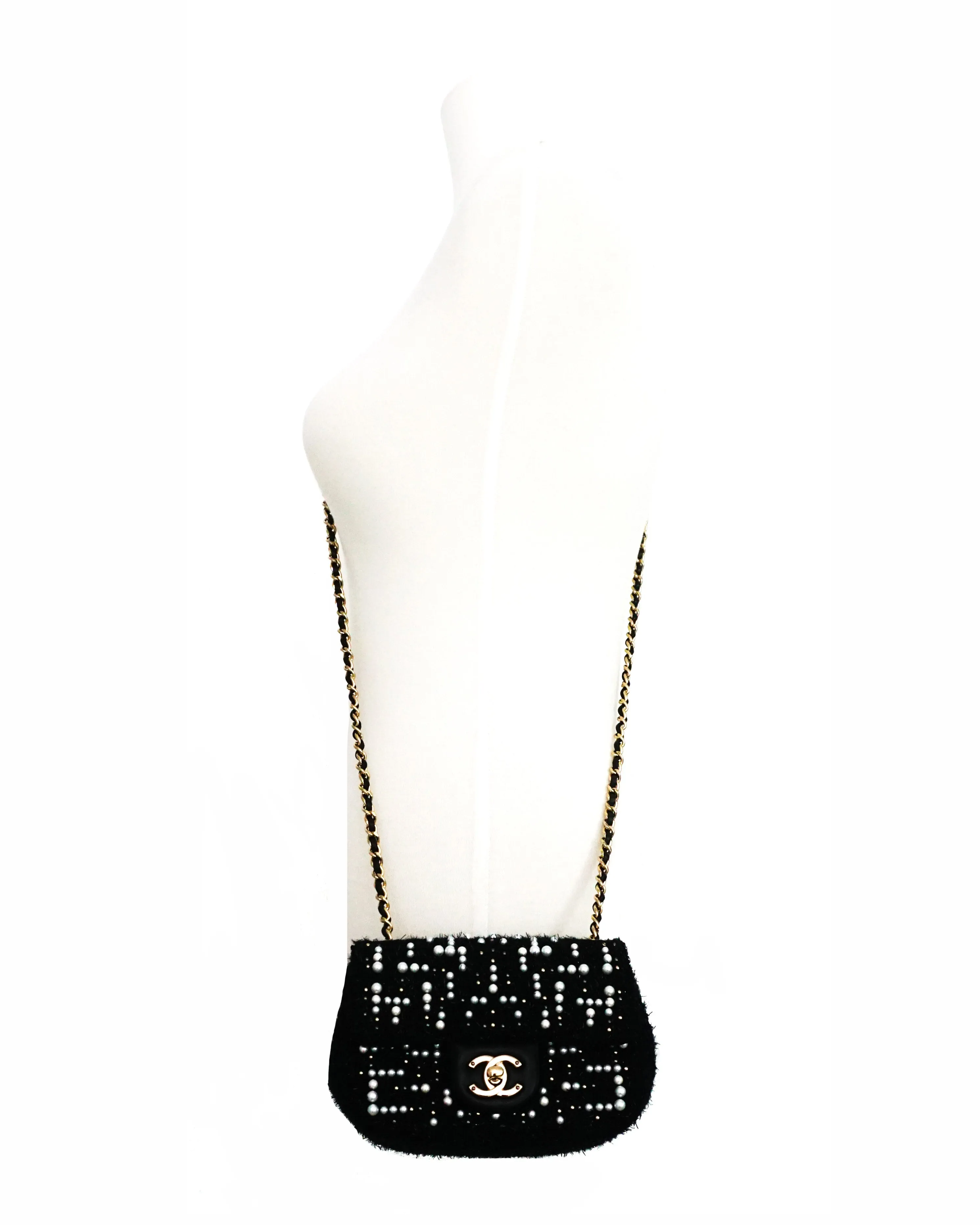 Chanel Rare Tweed Cosmos Pearl Mini Flap Bag
