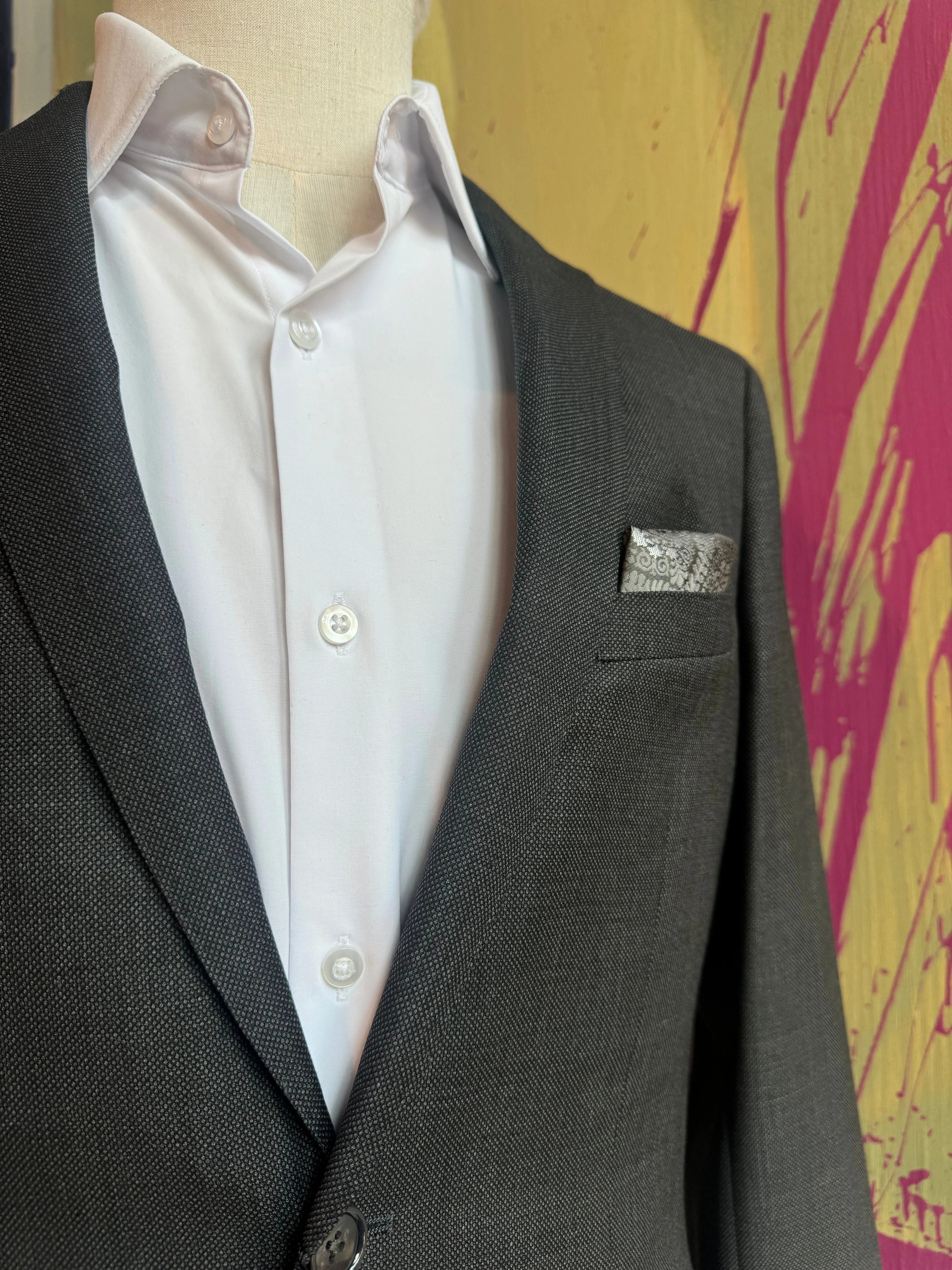 Charcoal Birdseye Suit