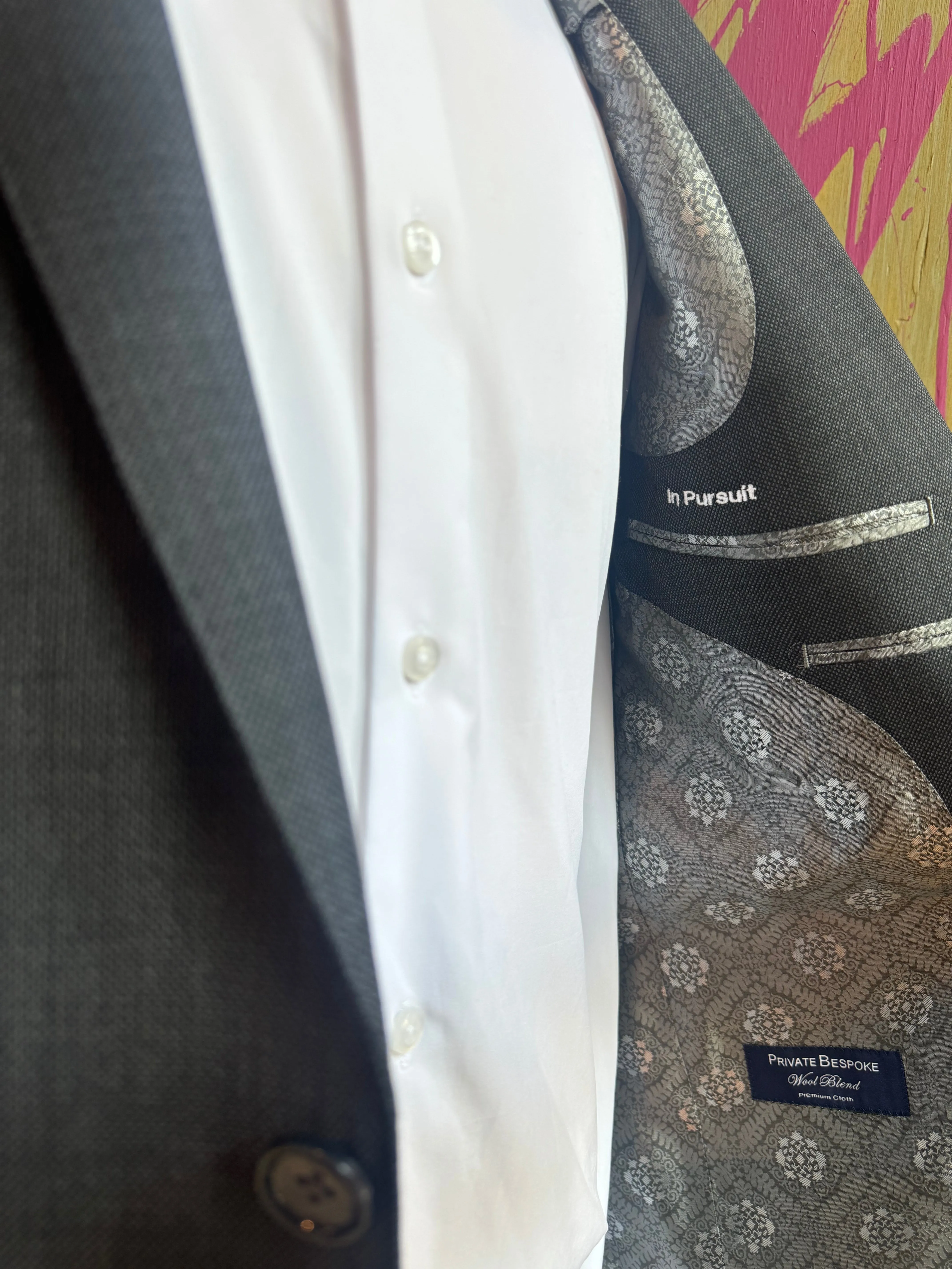 Charcoal Birdseye Suit