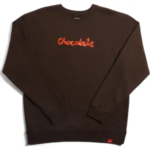 Chocolate McFetridge Drips Script Crew Brown