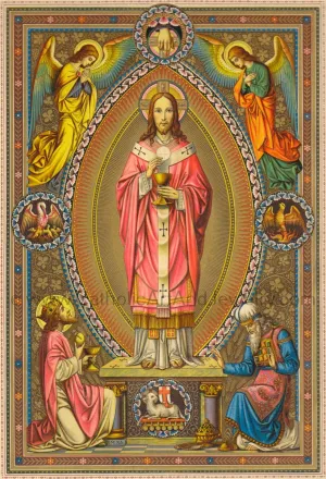 Christ the High Priest by Max Schmalzl, from a Roman Missal – Catholic Art Print – Archival Quality