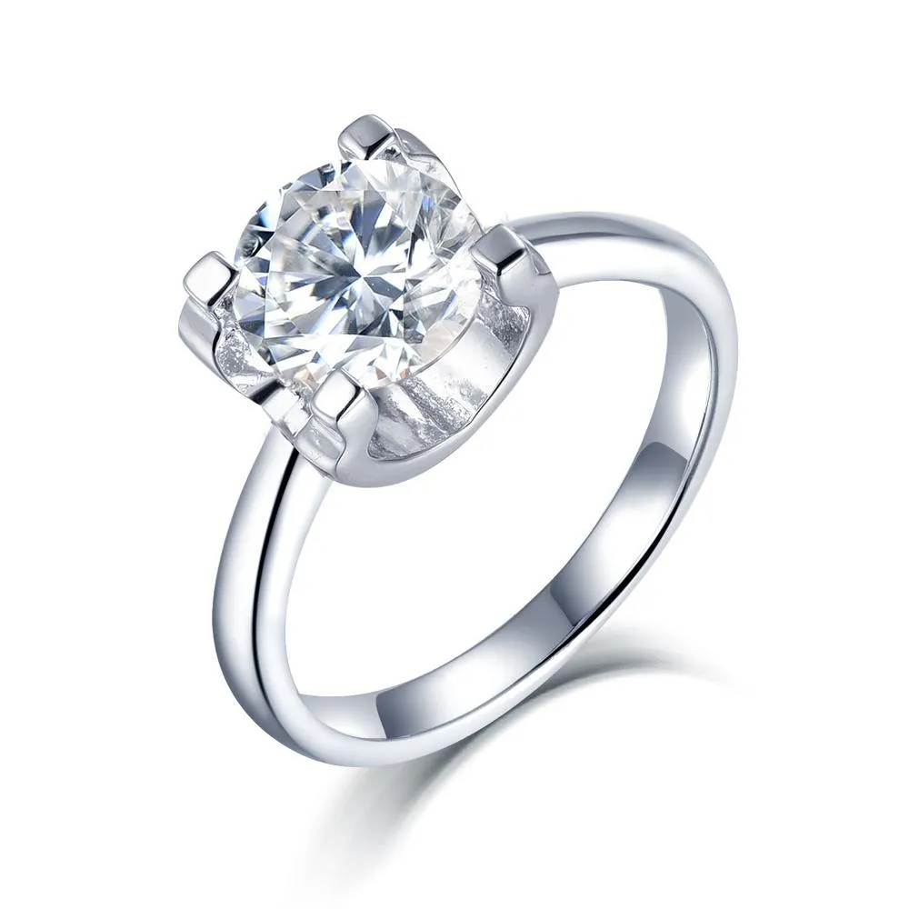 Classic Four Claw Suspended Setting, 1.00ct Round Cut