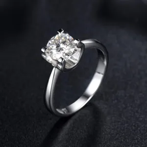 Classic Four Claw Suspended Setting, 1.00ct Round Cut