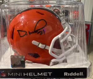 Cleveland Browns Denzel Ward Hand Signed Autographed Mini Helmet JSA COA
