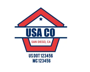 Company American  Truck Door Decal (USDOT), 2 Pack