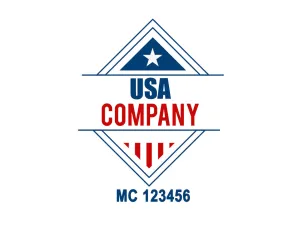 Company American  Truck Door Decal (USDOT), 2 Pack