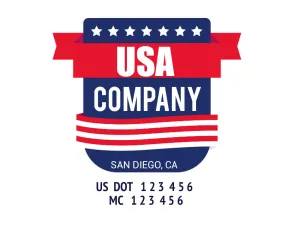 Company American  Truck Door Decal (USDOT), 2 Pack