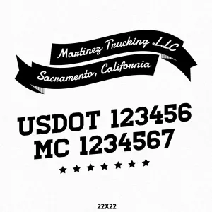 Company Name Truck Decal, 2 Pack