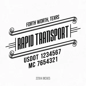 Company Name Truck Decal, 2 Pack