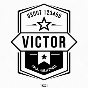Company Name Truck Decal, 2 Pack