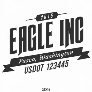 Company Name Truck Decal (USDOT), 2 Pack