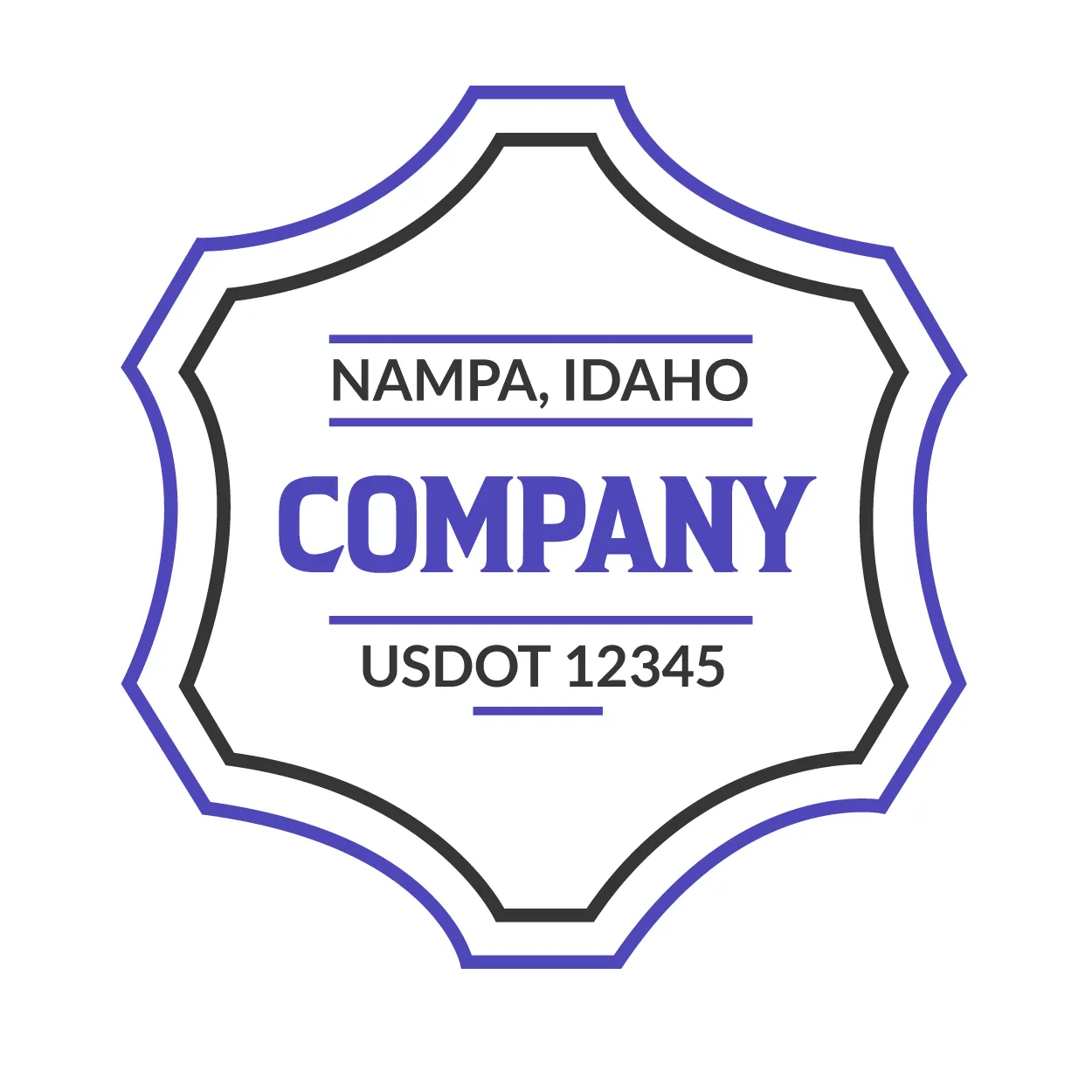 Company Name Truck Door Decal (USDOT), 2 Pack