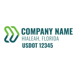 Company Name Truck Door Decal (USDOT), 2 Pack