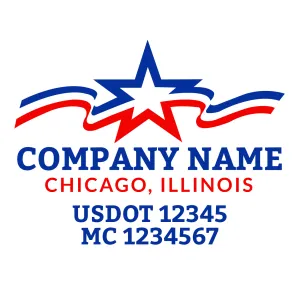 Company Name Truck Door Decal (USDOT), 2 Pack