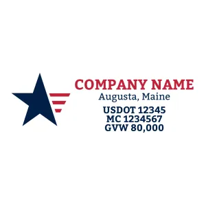 Company Name Truck Door Decal (USDOT), 2 Pack