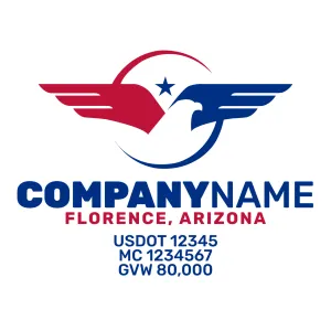 Company Name Truck Door Decal (USDOT), 2 Pack